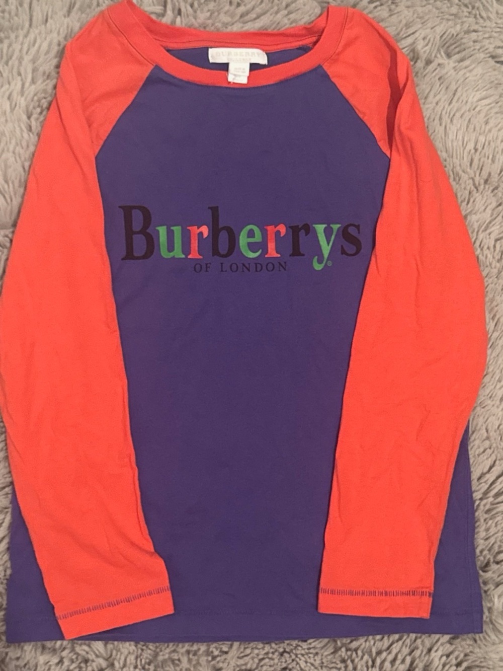 Burberry Long Sleeve Raglan Top
